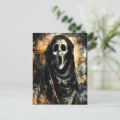 Horror Halloween Scream Spooky Seizoen Briefkaart (Staand voorkant)