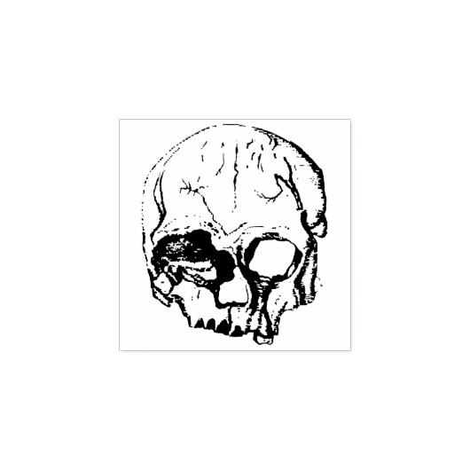 horror halloween spooky skull gothic rubberstempel (Afrduk)