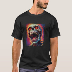 Horror Halloween Spooky Skull jaren 80 90 T Sh T-shirt