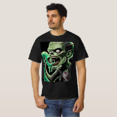 Horror Halloween Zombie: Feed Me Flesh T-shirt (Voorkant volledig)