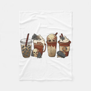Horror Herfst Coffee Pumpkin Spice Latte Iced Hall Fleece Deken