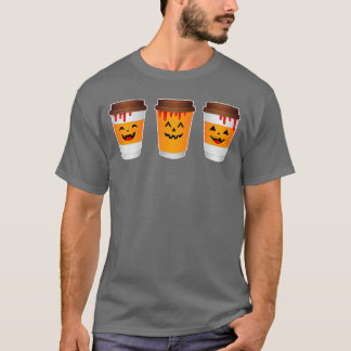 Horror Herfst Koffie Schattig Pompoen Kruiden Latt T-shirt