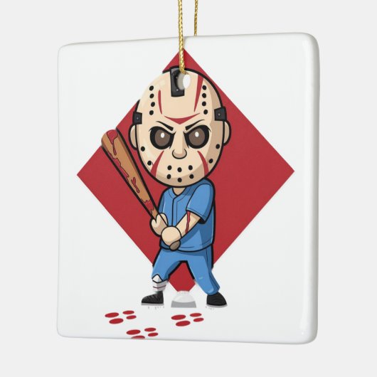 Horror Honkbalspeler Keramisch Ornament (Links)