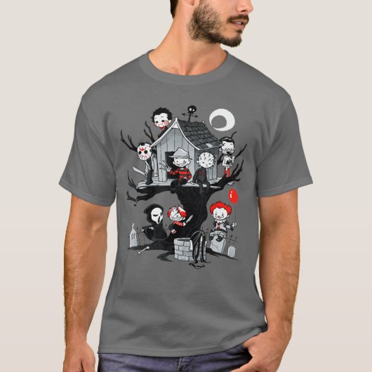 Horror House funny T-shirt (Voorkant)