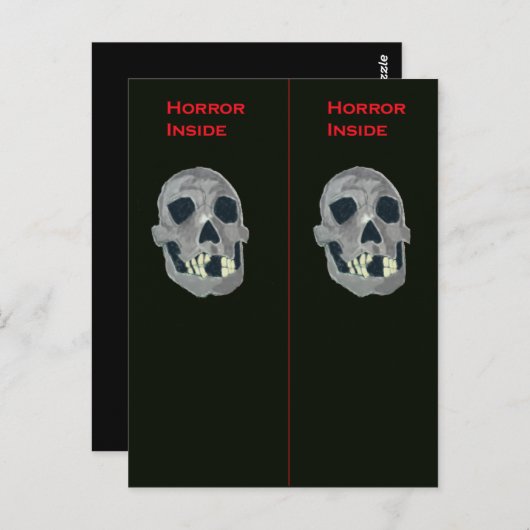 Horror in Bladwijzer Briefkaart (Voorkant / Achterkant)