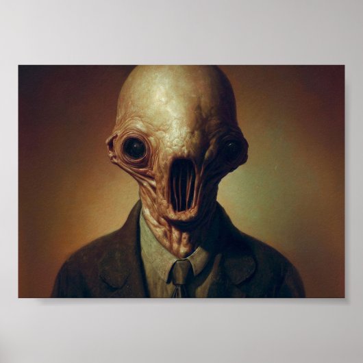 Horror in een kostuumportret poster (Voorkant)