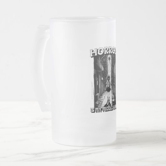 Horror is mijn tweede naam matglas bierpul (Voorkant links)