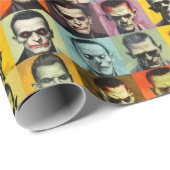 Horror Kaleidoscoop Portretten Verpakking Papier (Rol Hoek)