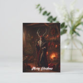 Horror Kerstman Kerstmis Feestdagenkaart (Staand voorkant)