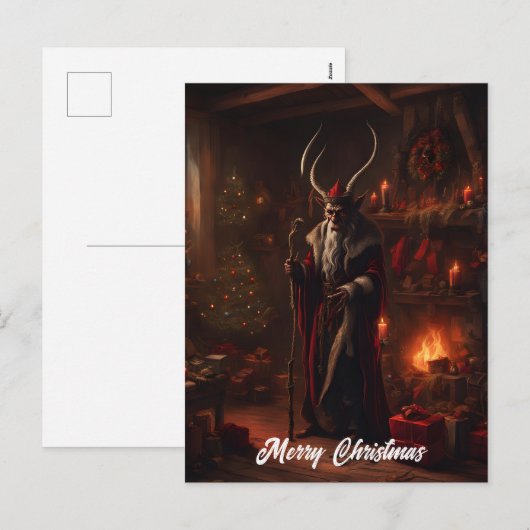 Horror Kerstman Kerstmis Feestdagenkaart (Voorkant / Achterkant)