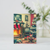 Horror Kerstmis Briefkaart (Staand voorkant)