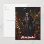 Horror Krampus Kerstmis Feestdagenkaart (Voorkant / Achterkant)
