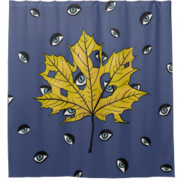 Horror Leaf Creepy Botanical Art Douchegordijn