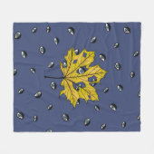 Horror Leaf Creepy Botanical Art Fleece Deken (Voorkant (Horizontaal))