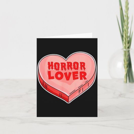Horror Lover Candy Heart Valentines Day Halloween  Kaart (Voorkant)