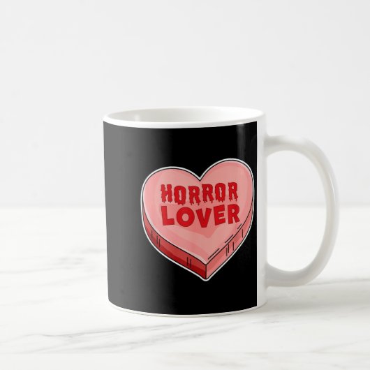 Horror Lover Candy Heart Valentines Day Halloween  Koffiemok (Rechts)
