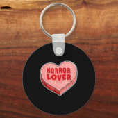 Horror Lover Candy Heart Valentines Day Halloween Sleutelhanger (Voorkant)