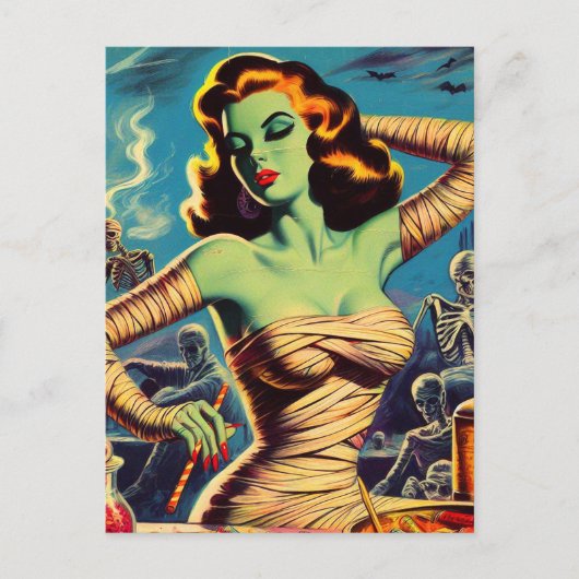  horror mama meisje briefkaart (Voorkant)