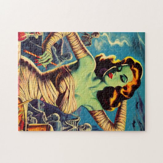  horror mama meisje legpuzzel (Horizontaal)