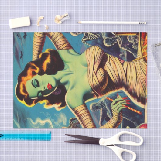  horror mama meisje tissuepapier (Craft)