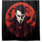 Horror met rode ogen douchegordijn (Voorkant)