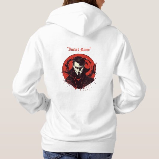 Horror met rode ogen hoodie (Achterkant)