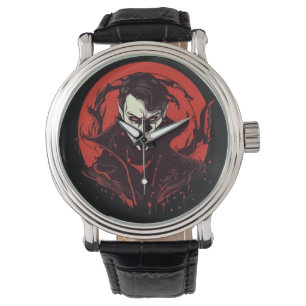 Horror met rode ogen horloge