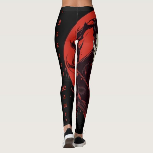 Horror met rode ogen leggings (Achterkant)