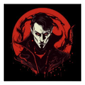 Horror met rode ogen perfect poster (Voorkant)