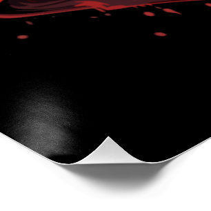 Horror met rode ogen perfect poster