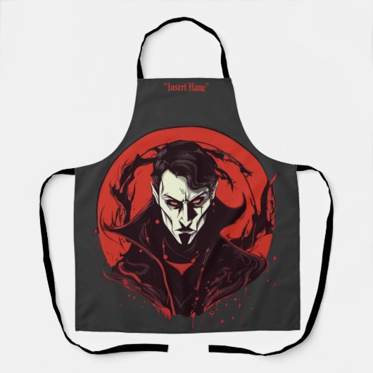 Horror met rode ogen schort (Voorkant)