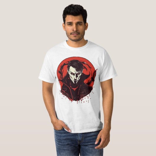 Horror met rode ogen t-shirt (Voorkant volledig)