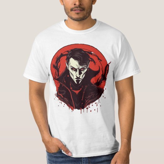 Horror met rode ogen t-shirt (Voorkant)