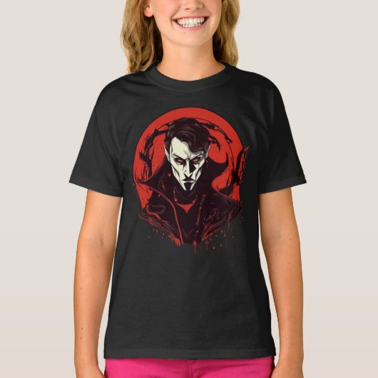 Horror met rode ogen t-shirt (Voorkant)