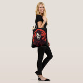 Horror met rode ogen tote bag (Op model)