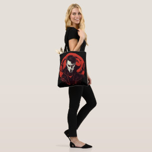 Horror met rode ogen tote bag
