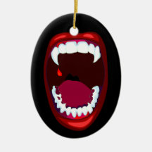 Horror Mond Vampire Tanden Slagtanden Ornament