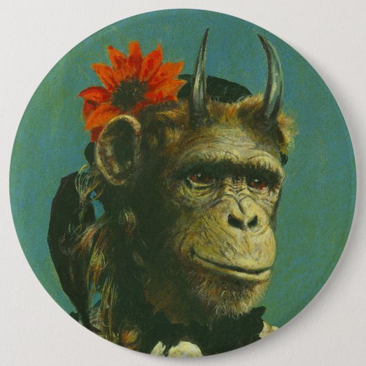  Horror Monkey Demon Badge Button (Voorkant)