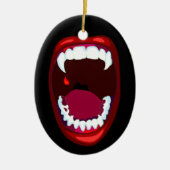 Horror Mouth Vampire Teeth Fangs Ornament (Voorkant)