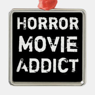 Horror Movie Addict Black Kerstornament Metalen Ornament