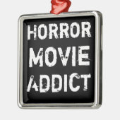 Horror Movie Addict Black Kerstornament Metalen Ornament (Links)