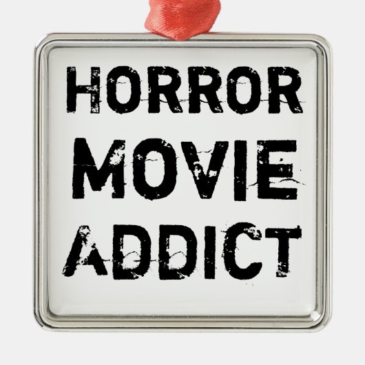 Horror Movie Addict kerstversiering Metalen Ornament (Voorkant)