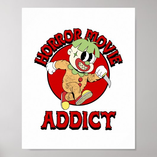 Horror Movie Addict Poster (Voorkant)