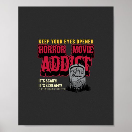 Horror Movie Addict Poster (Voorkant)