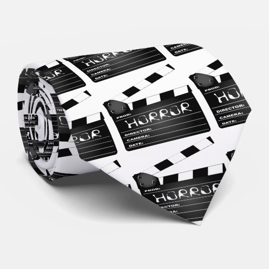 Horror Movie Clapperboard Stropdas (Opgerold)
