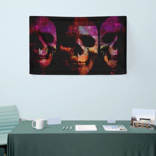 Horror Movie Concept Background met Halloween Spandoek (Beurs)