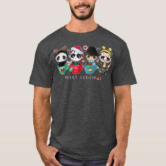 Horror Movie Merry Christmas Chibi Characters Cute T-shirt