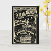 Horror Movie Monster Mummy Dracula Werewolf Franke Kaart (Gele Bloem)