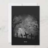 Horror Movie Poster Adult Halloween Party nodigt u Feestdagenkaart (Achterkant)