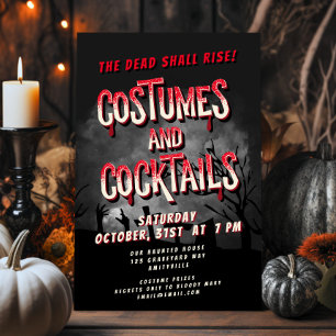 Horror Movie Poster Adult Halloween Party nodigt u Feestdagenkaart